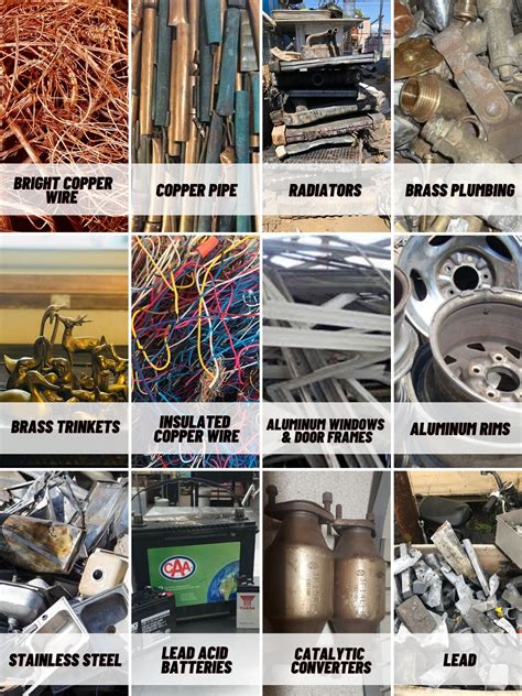 scrap metals in old juke box|list of scrap metal items.